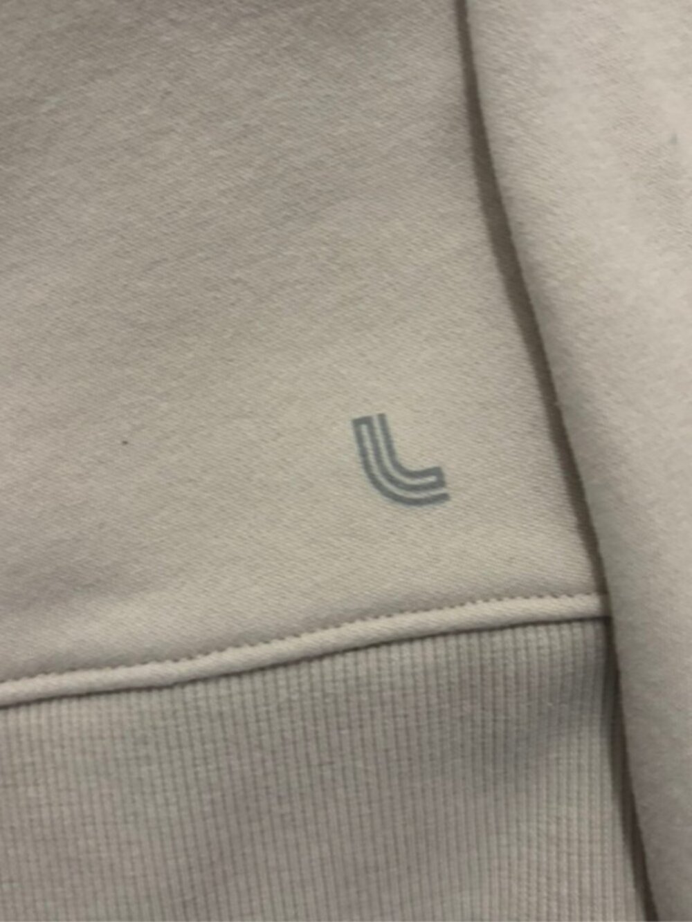 Lole Half Zip Hoodie Sweater Medium White Beige Pullover Kangaroo Pocket - Picture 4 of 6